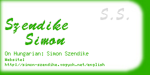 szendike simon business card